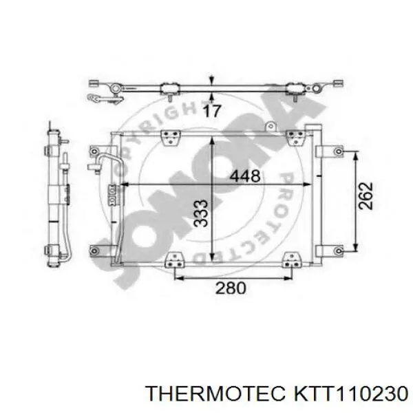 Радиатор кондиционера 7800629 Kamoka