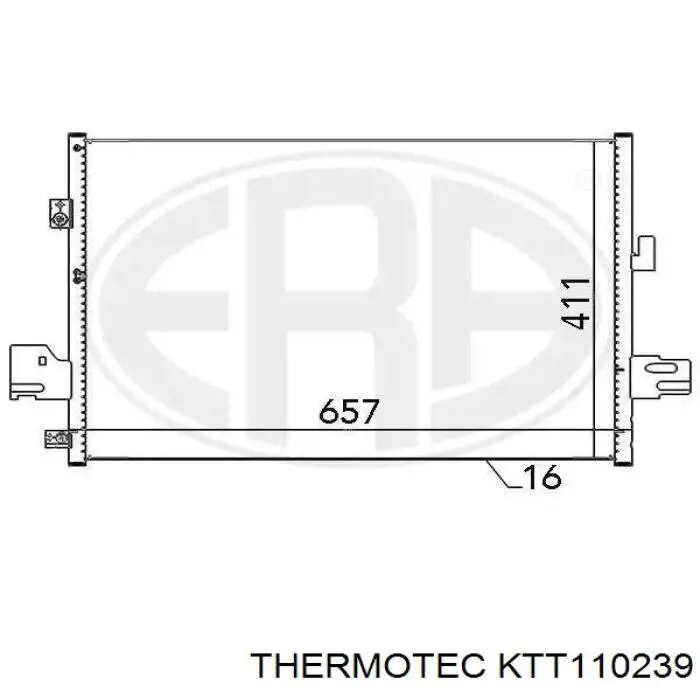 Купить KTT110239 Thermotec Радиатор системы охлаждения кондиционера