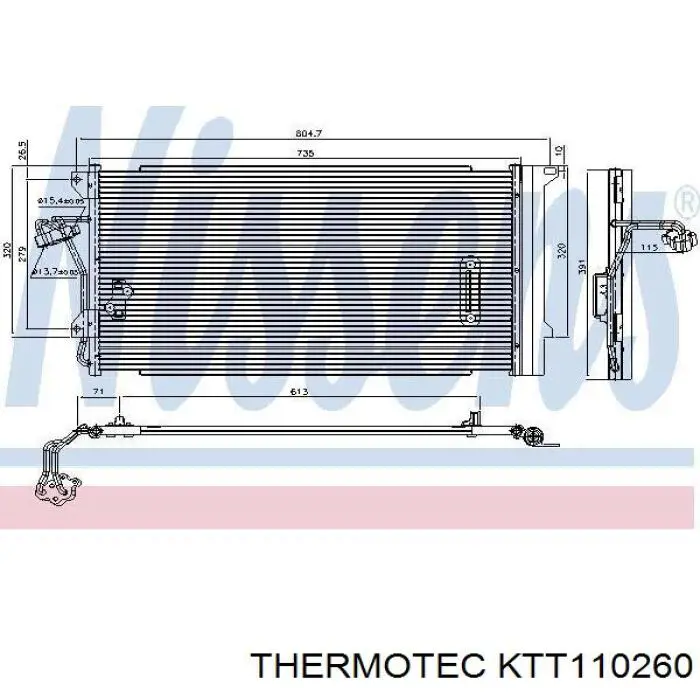 Радиатор кондиционера KTT110260 Thermotec