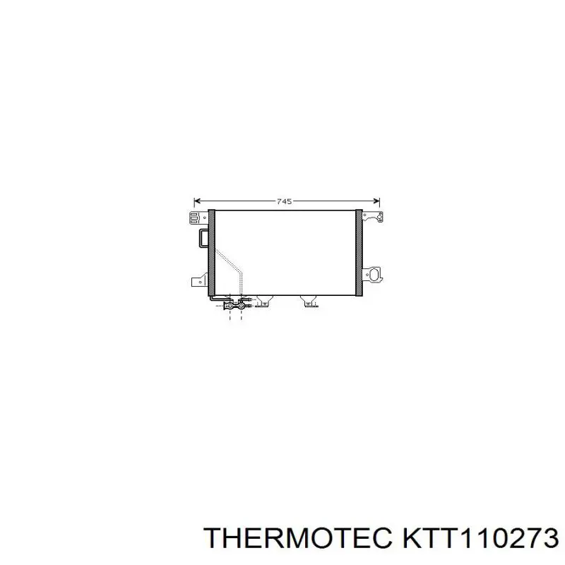 Купить KTT110273 Thermotec Радиатор системы охлаждения кондиционера