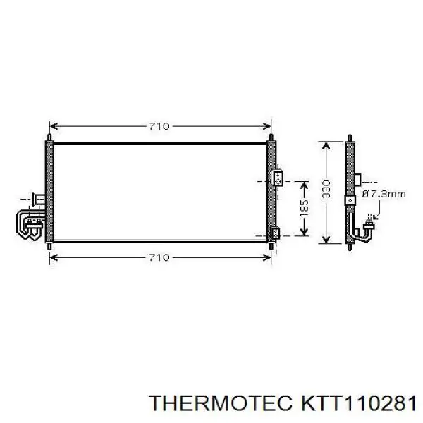 KTT110281 Thermotec радиатор кондиционера