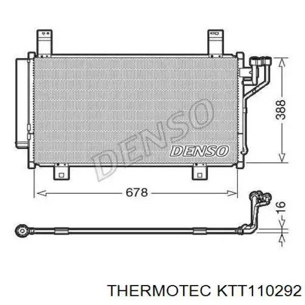 Купить KTT110292 Thermotec Радиатор системы охлаждения кондиционера