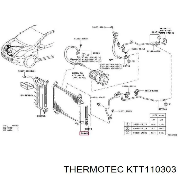 Купить KTT110303 Thermotec Радиатор системы охлаждения кондиционера