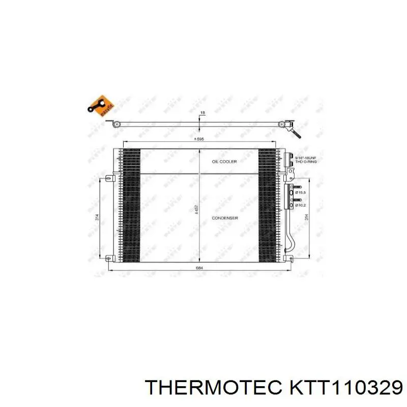 Радиатор кондиционера KTT110329 Thermotec