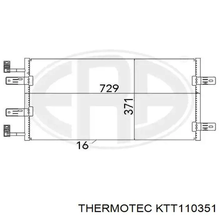 Радиатор кондиционера KTT110351 Thermotec