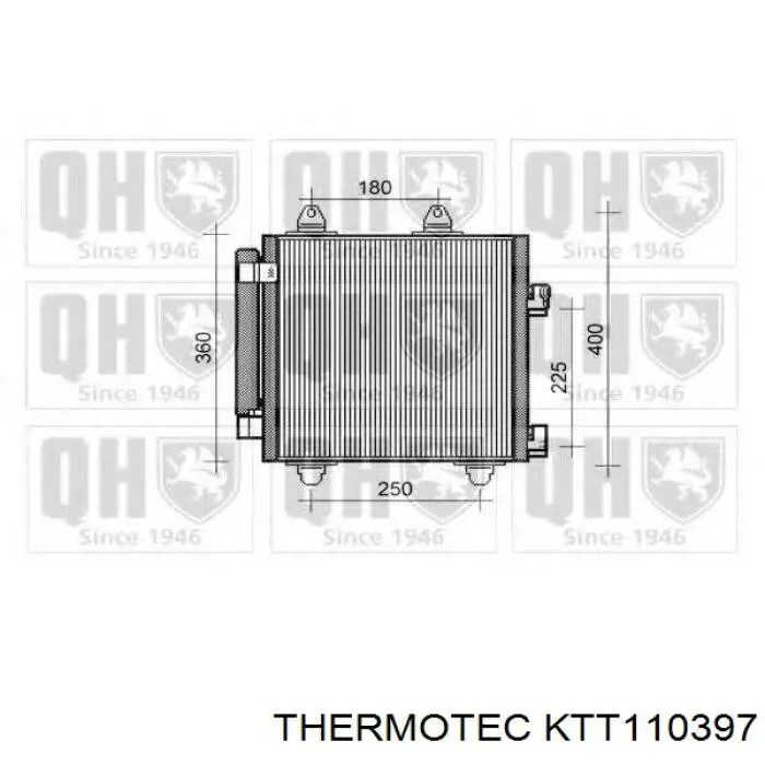 Радиатор охлаждения кондиционера Thermotec KTT110397
