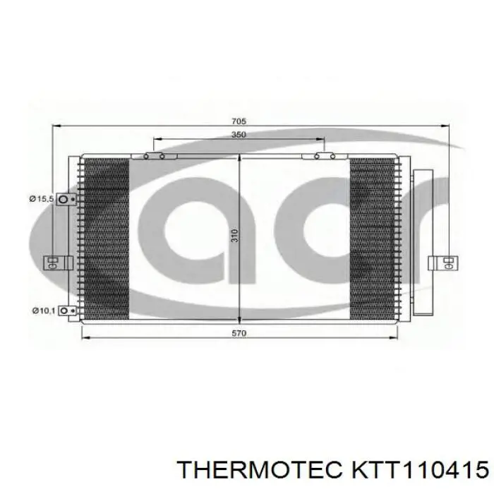 Купить KTT110415 Thermotec Радиатор системы охлаждения кондиционера