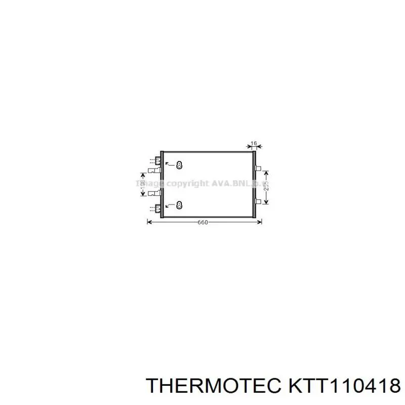 Радиатор охлаждения кондиционера Thermotec KTT110418