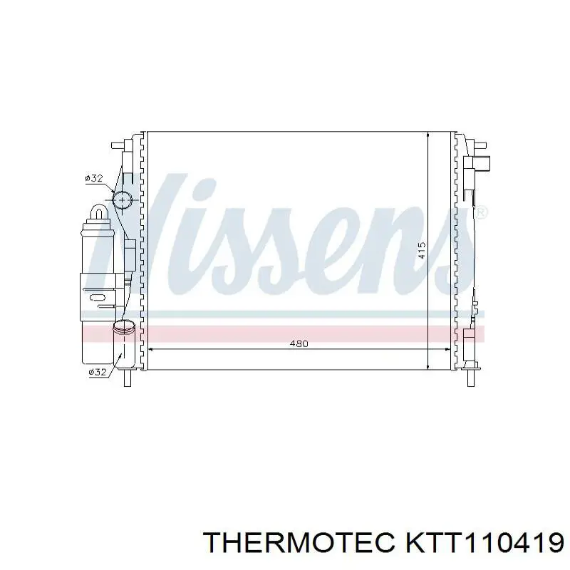 Купить KTT110419 Thermotec Радиатор системы охлаждения кондиционера