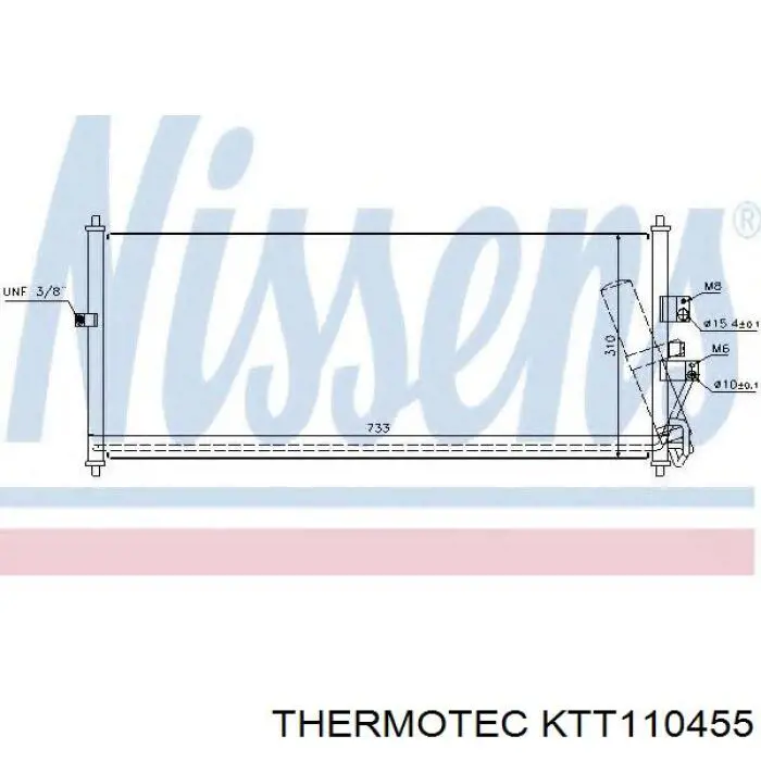 KTT110455 Thermotec радиатор кондиционера