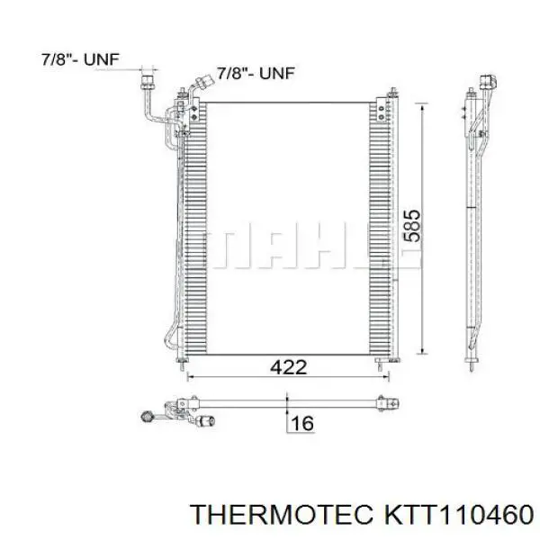 Купить KTT110460 Thermotec Радиатор системы охлаждения кондиционера