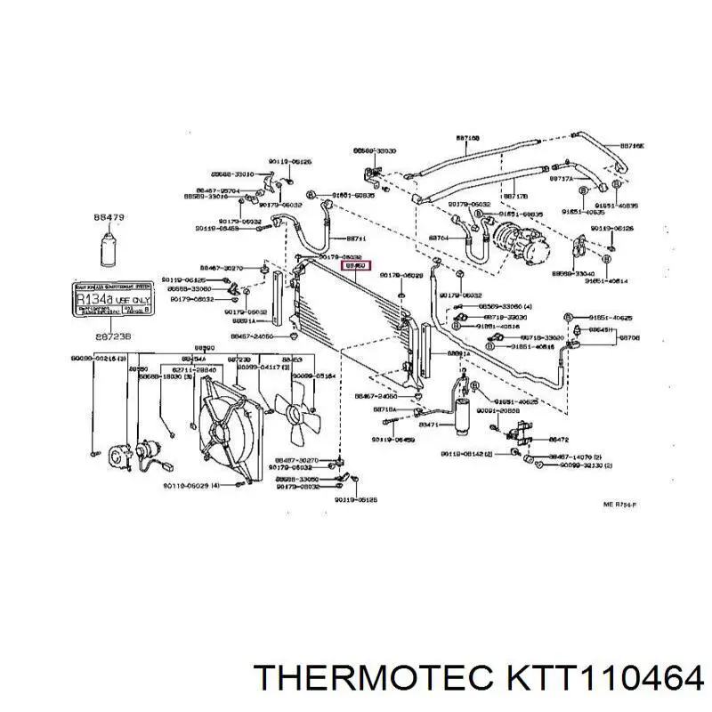 Радиатор кондиционера KTT110464 Thermotec