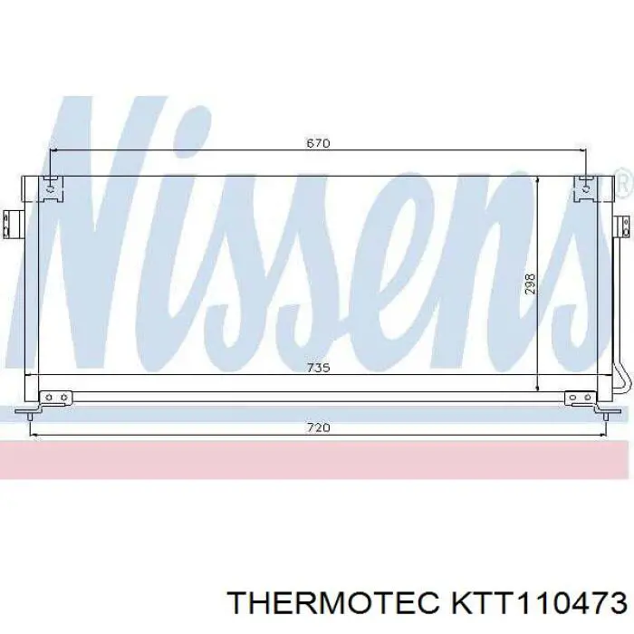 Радиатор кондиционера KTT110473 Thermotec