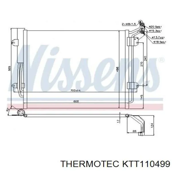 Радиатор кондиционера 814157 VALEO