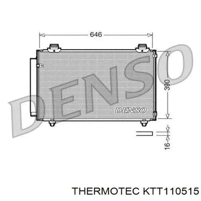 Радиатор охлаждения кондиционера Thermotec KTT110515