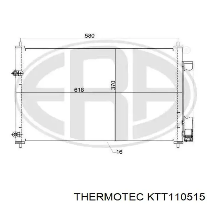 Радиатор кондиционера KTT110515 Thermotec