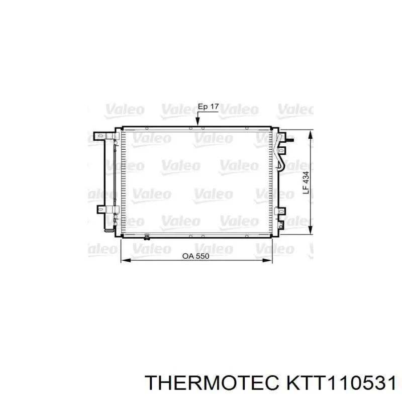 Радиатор кондиционера KTT110531 Thermotec