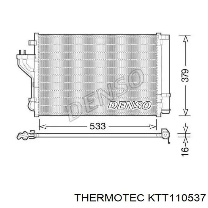 Купить KTT110537 Thermotec Радиатор системы охлаждения кондиционера