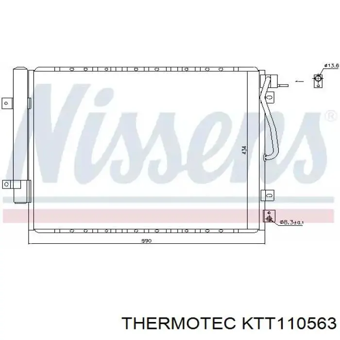 Радиатор кондиционера KTT110563 Thermotec