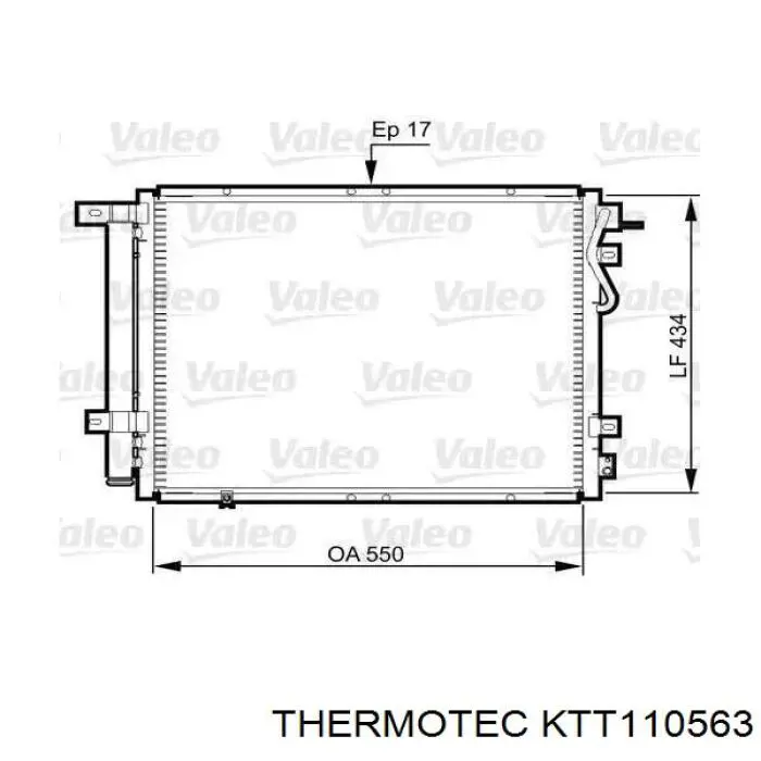 Купить KTT110563 Thermotec Радиатор системы охлаждения кондиционера