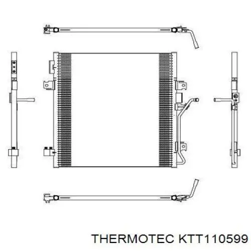 KTT110599 Thermotec радиатор кондиционера