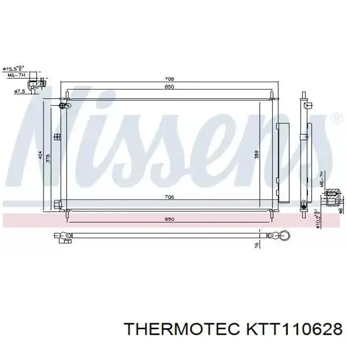 Радиатор кондиционера KTT110628 Thermotec