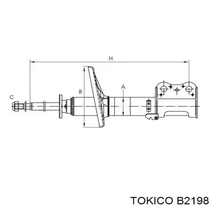B2198 Tokico амортизатор передний правый