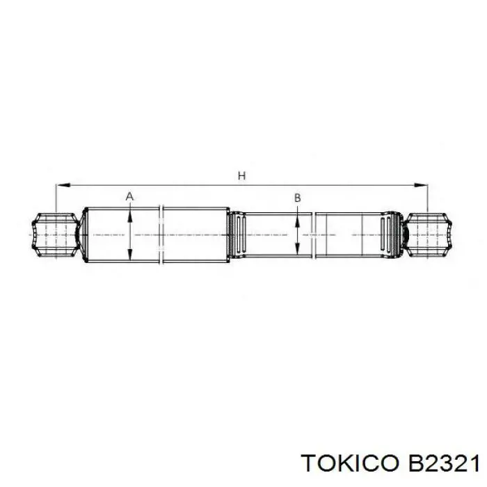 Амортизатор передний левый B2321 Tokico