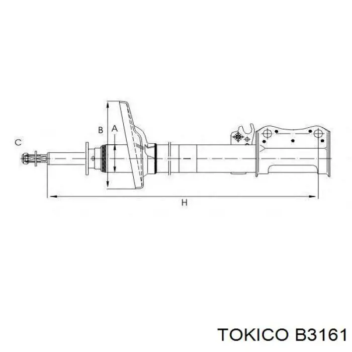 Амортизатор задний правый Tokico B3161