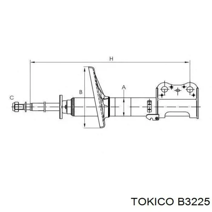 B3225 Tokico амортизатор передний левый