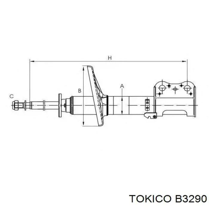 B3290 Tokico Амортизатор передний левый