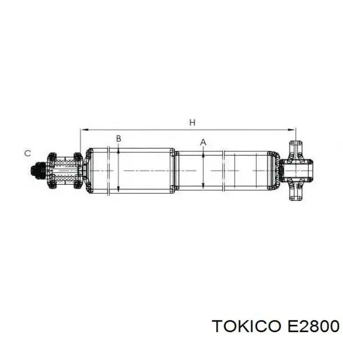 E2800 Tokico амортизатор задний