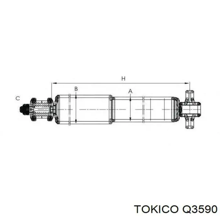 Q3590 Tokico Стойка передняя