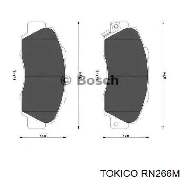 Купить RN266M Tokico Колодки тормозные