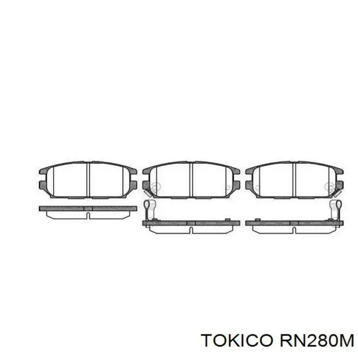 RN280M Tokico Колодки тормозные дисковые комплект