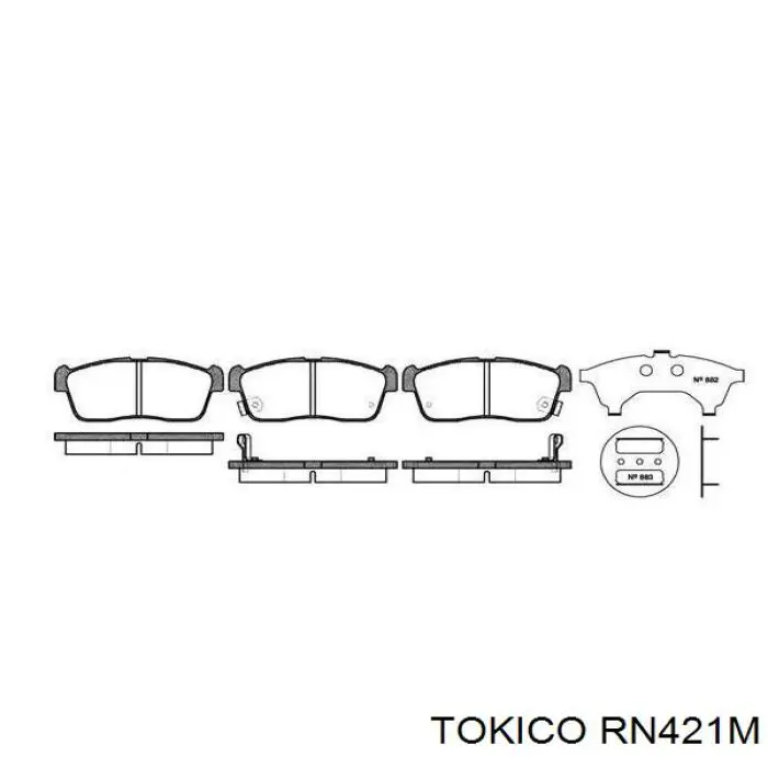 RN421M Tokico Колодки передние