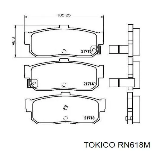 Задние тормозные колодки 44060AU092 Nissan/Infiniti