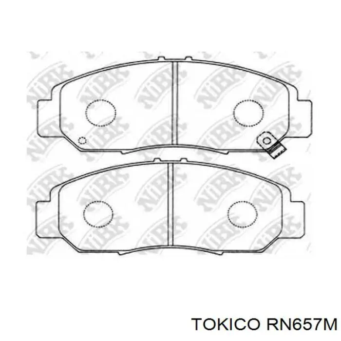 RN657M Tokico колодки тормозные передние дисковые
