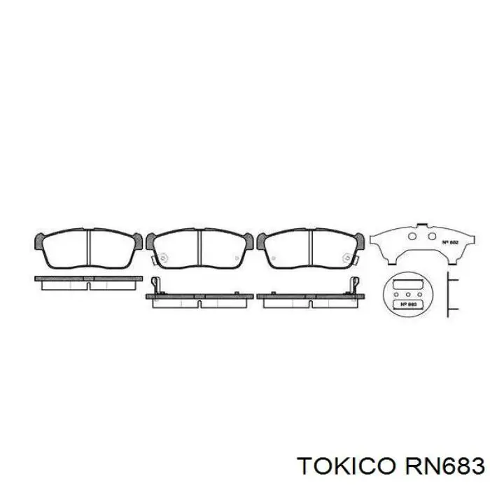RN683 Tokico Колодки передние
