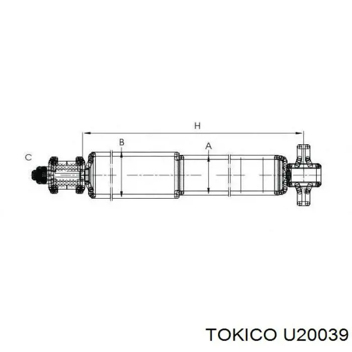 Стойка амортизатора задняя Tokico U20039 цена, от 61.30 USD