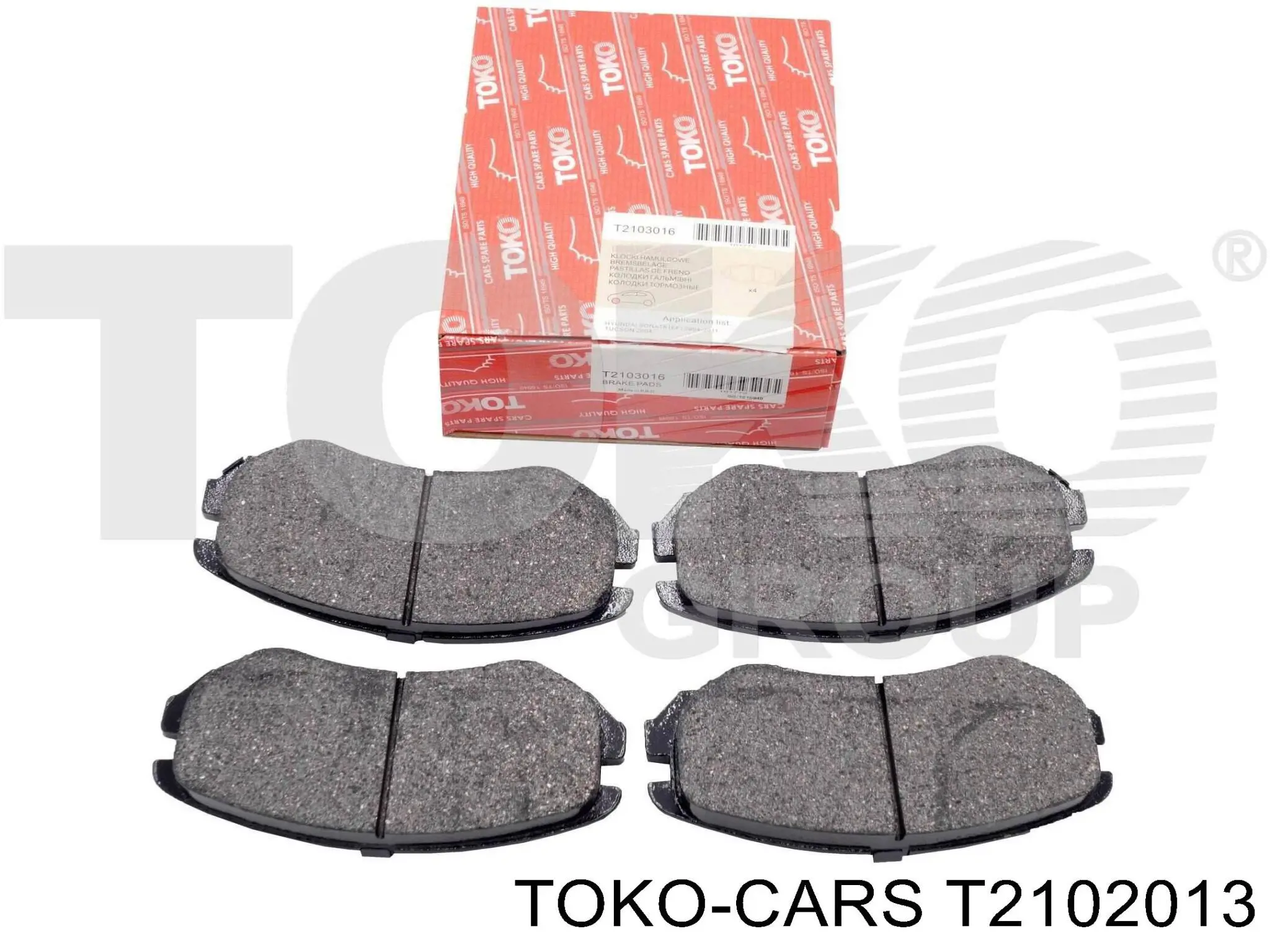 Передние тормозные колодки T2102013 Toko cars