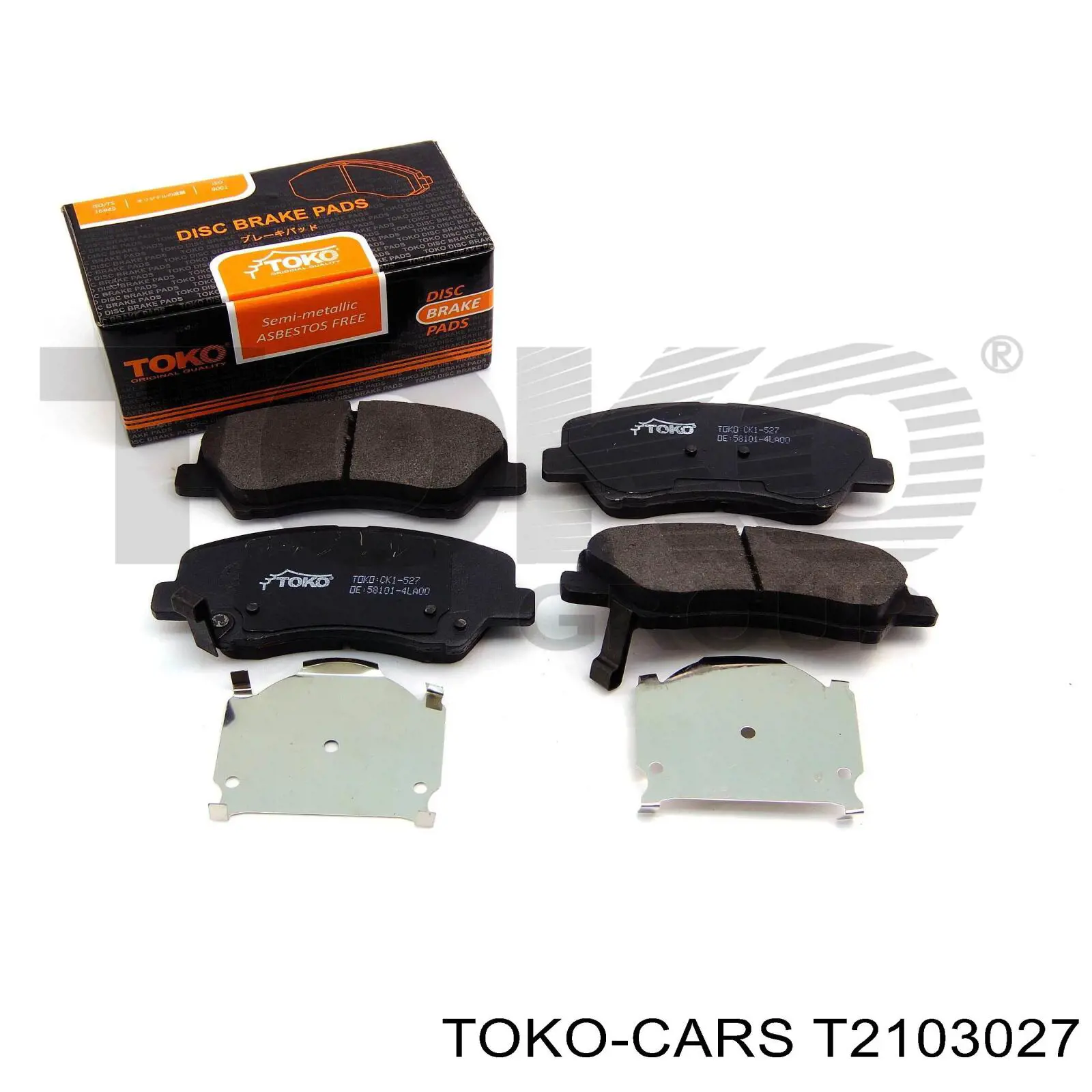 Передние тормозные колодки T2103027 Toko cars