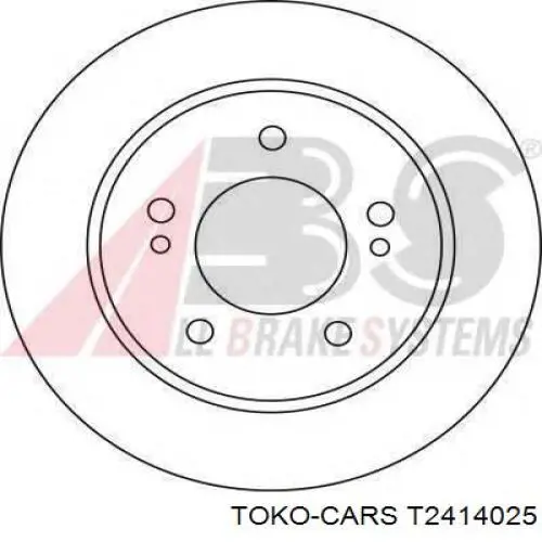 Тормозные диски T2414025 Toko cars