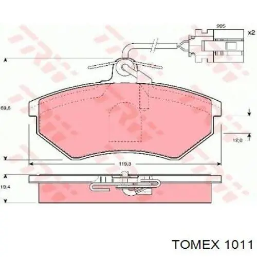 Колодки Tomex 1011 цена, от 14.98 USD