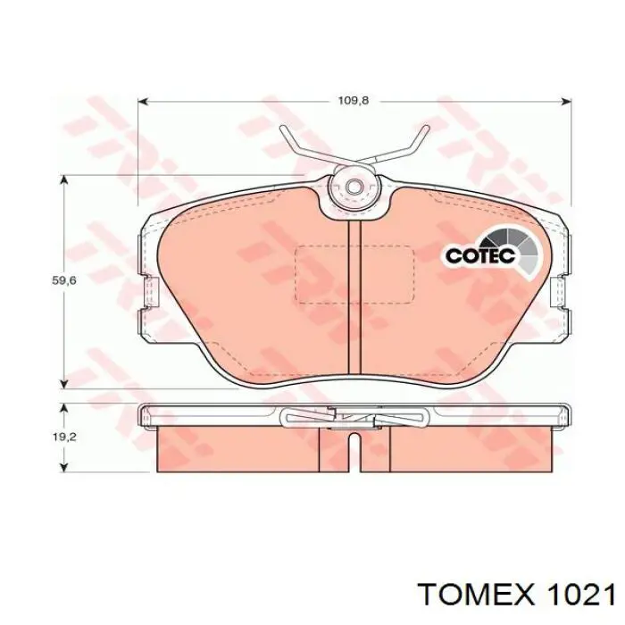1021 Tomex Колодки передние