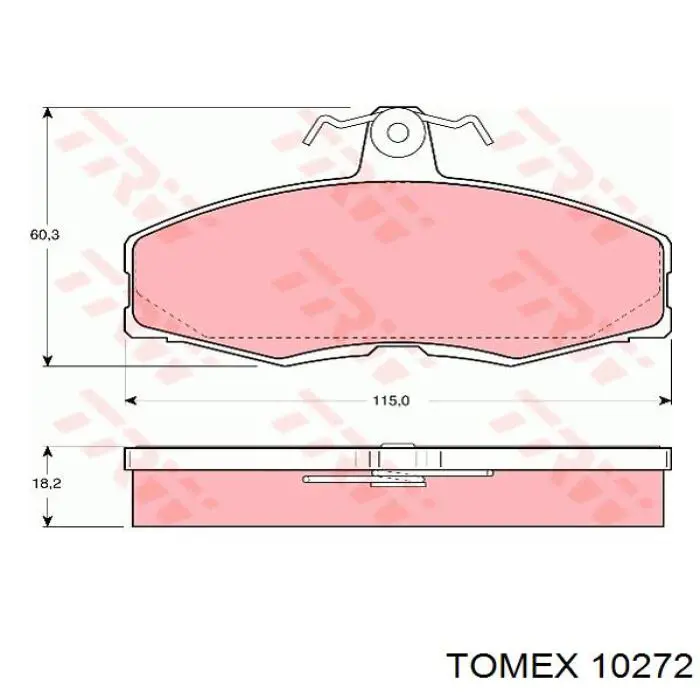 Колодки Tomex 10272 цена, от 14.50 USD