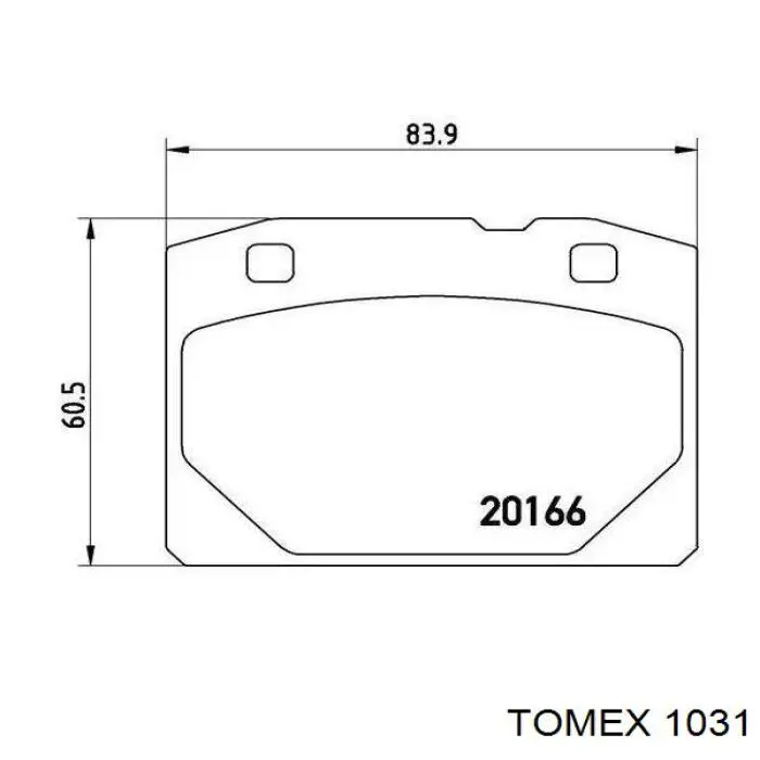 1031 Tomex Колодки передние