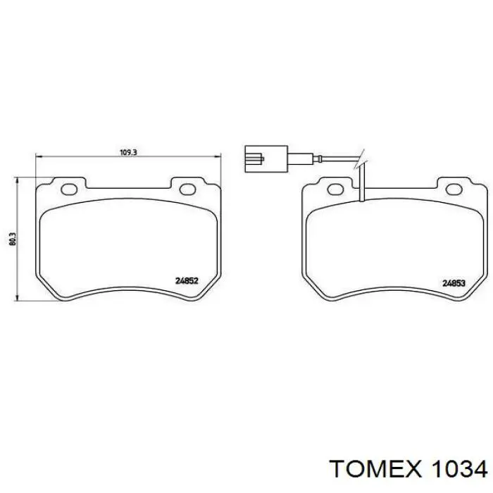 1034 Tomex Колодки передние