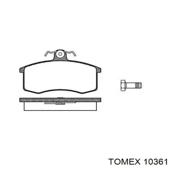 Купить 10361 Tomex Колодки тормозные