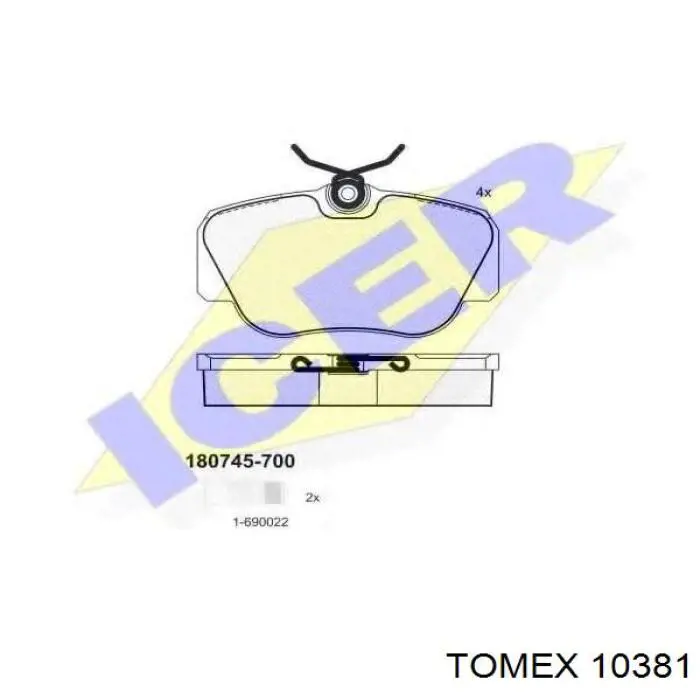 10381 Tomex Колодки передние